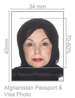 Afghanistan Passport & Visa Photo requirement