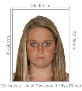 Christmas Island Passport & Visa Photo requirement
