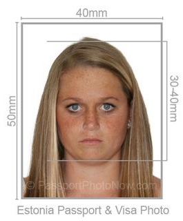 Estonia Passport & Visa Photo requirement