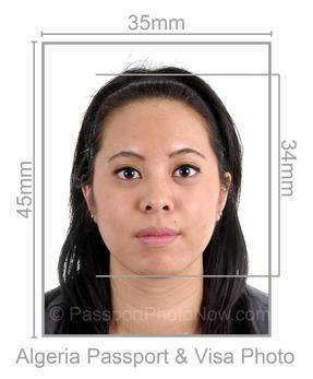 Algeria Passport & Visa Photo requirement