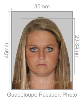 Guadeloupe Passport Photo requirement