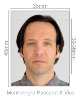 Montenegro Passport & Visa Photo requirement