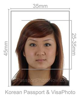 Korea, South Passport & Visa Photo requirement