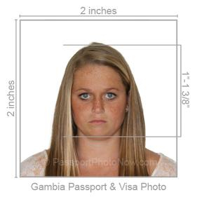 Gambia Passport & Visa Photo requirement