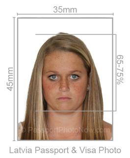 Latvia Passport & Visa Photo requirement