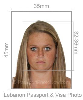 Lebanon Passport & Visa Photo requirement