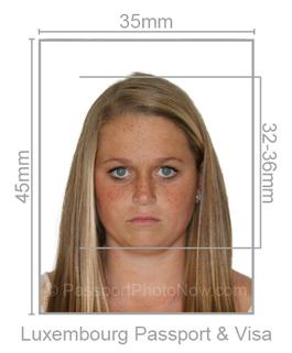 Luxembourg Passport & Visa Photo requirement