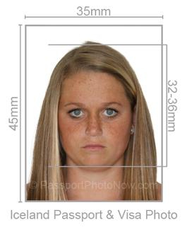 Iceland Passport & Visa Photo requirement