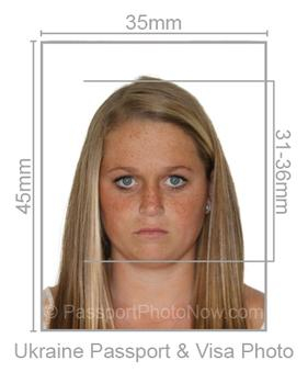 Ukraine Passport & Visa Photo requirement