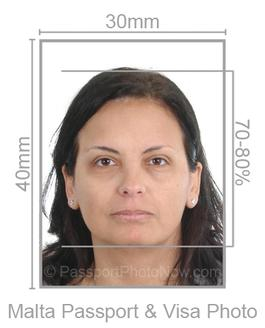 Malta Passport & Visa Photo requirement