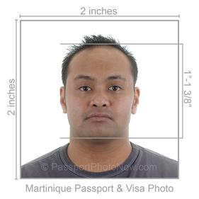 Martinique Passport & Visa Photo requirement