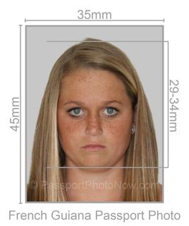 French Guiana Passport Photo requirement