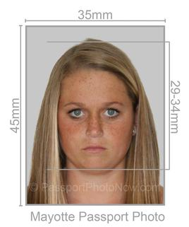 Mayotte Passport Photo requirement