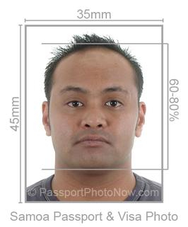 Samoa Passport & Visa Photo requirement