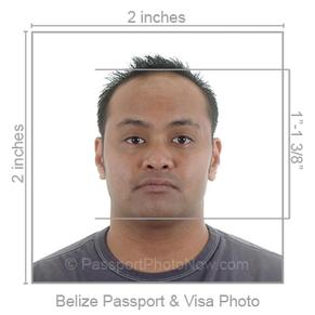 Belize Passport & Visa Photo requirement