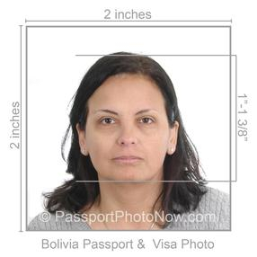 Bolivia Passport & Visa Photo requirement