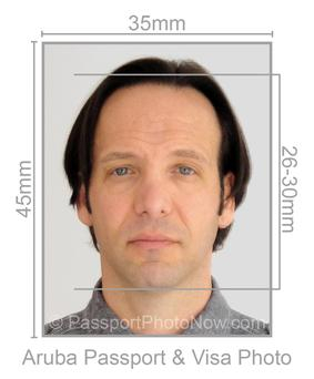 Aruba Passport & Visa Photo requirement