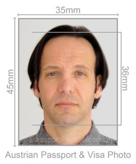 Austrian Passport & Visa Photo requirement