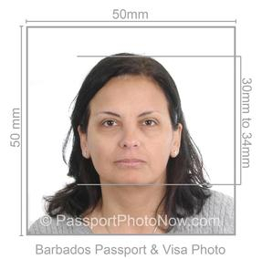 Barbados Passport & Visa Photo requirement